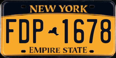 NY license plate FDP1678