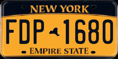 NY license plate FDP1680