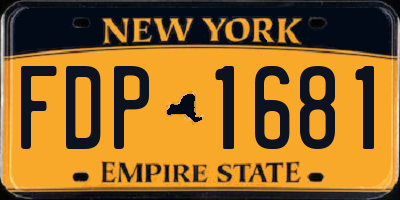 NY license plate FDP1681