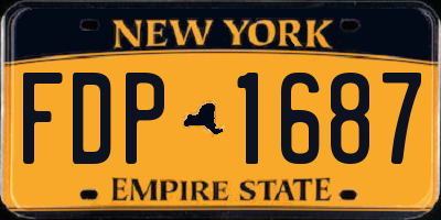 NY license plate FDP1687
