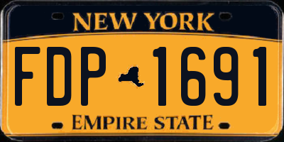 NY license plate FDP1691