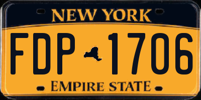 NY license plate FDP1706