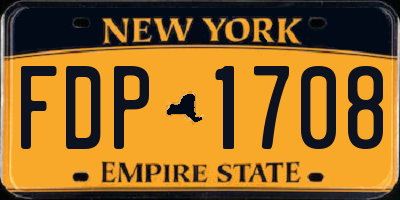 NY license plate FDP1708