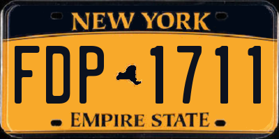 NY license plate FDP1711