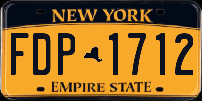 NY license plate FDP1712