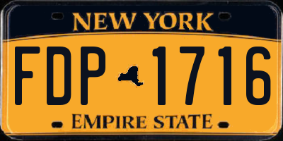 NY license plate FDP1716