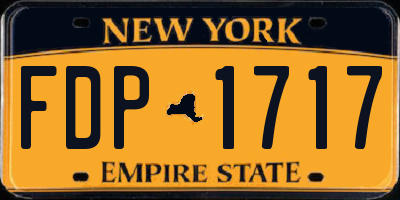 NY license plate FDP1717