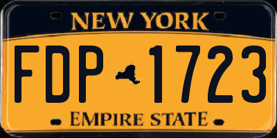 NY license plate FDP1723