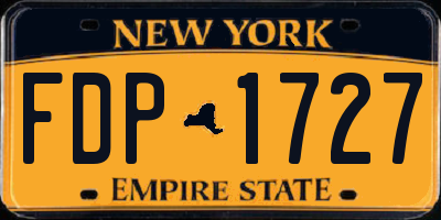 NY license plate FDP1727