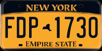 NY license plate FDP1730
