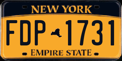NY license plate FDP1731