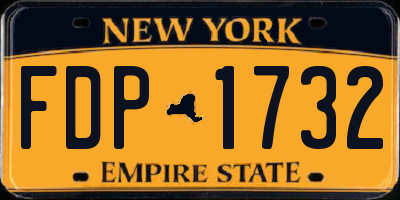 NY license plate FDP1732