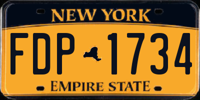 NY license plate FDP1734