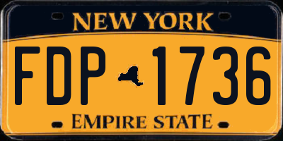 NY license plate FDP1736