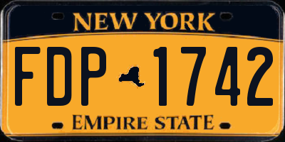 NY license plate FDP1742