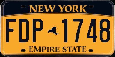 NY license plate FDP1748