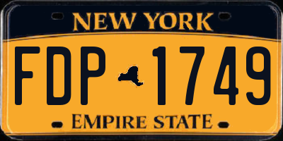 NY license plate FDP1749