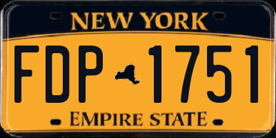 NY license plate FDP1751