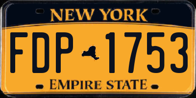 NY license plate FDP1753