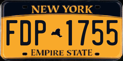 NY license plate FDP1755