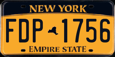 NY license plate FDP1756