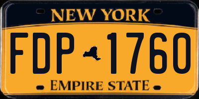 NY license plate FDP1760