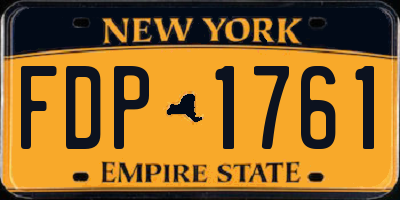 NY license plate FDP1761