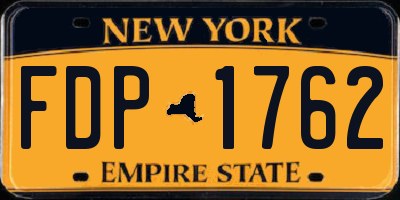 NY license plate FDP1762