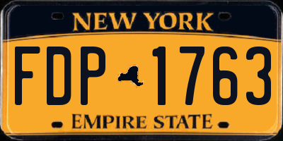 NY license plate FDP1763