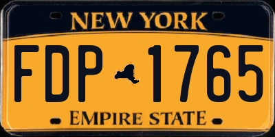 NY license plate FDP1765