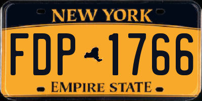 NY license plate FDP1766