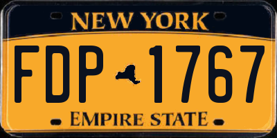 NY license plate FDP1767
