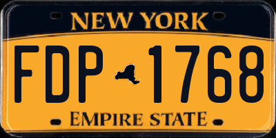 NY license plate FDP1768