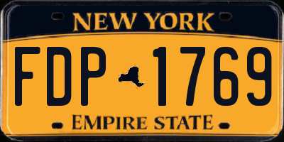 NY license plate FDP1769