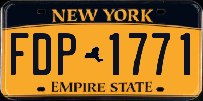 NY license plate FDP1771