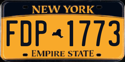 NY license plate FDP1773