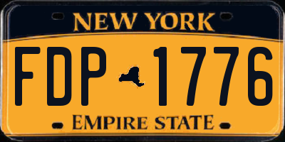 NY license plate FDP1776