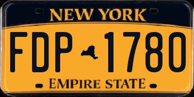 NY license plate FDP1780