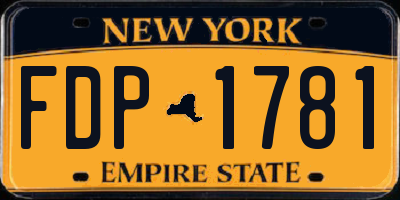 NY license plate FDP1781