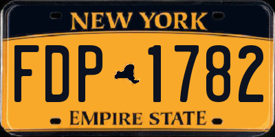NY license plate FDP1782