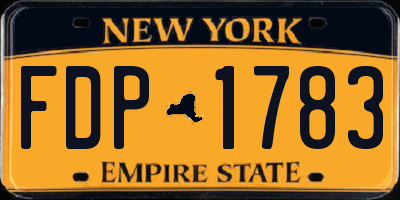NY license plate FDP1783