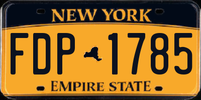 NY license plate FDP1785