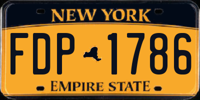 NY license plate FDP1786