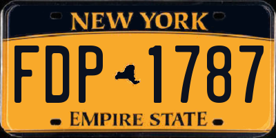 NY license plate FDP1787