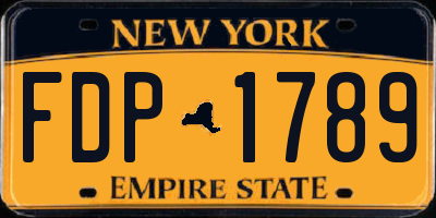 NY license plate FDP1789