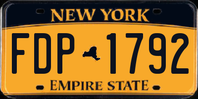 NY license plate FDP1792