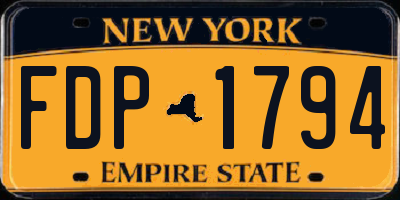 NY license plate FDP1794