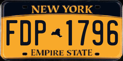 NY license plate FDP1796