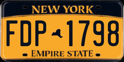 NY license plate FDP1798