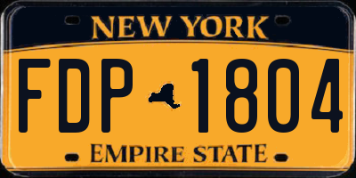 NY license plate FDP1804